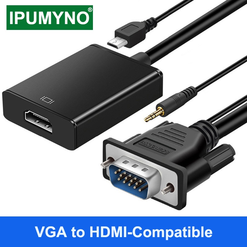 VGA to HDMI ȣȯ Ŀ Aux  ̺ ps4 tv box й ȯ Displayport Television Projector Extender Adapter